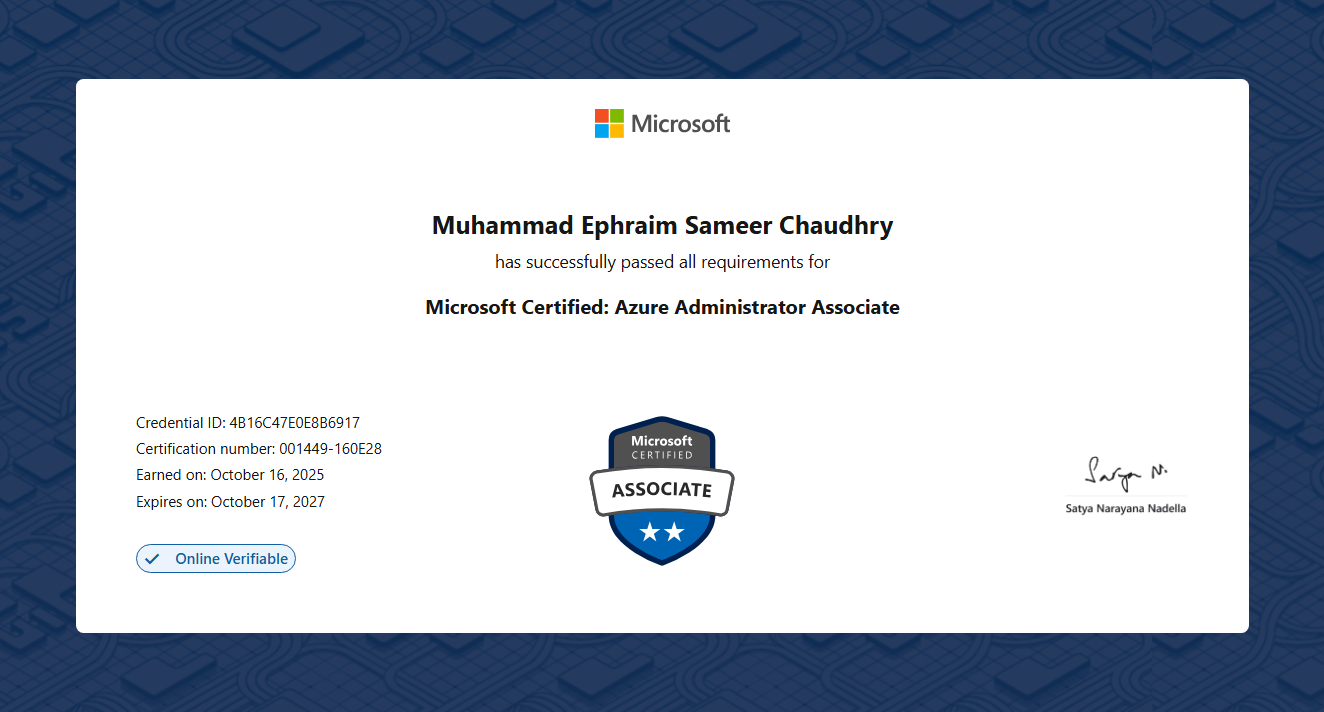 Microsoft Certified Azure Administrator Associate